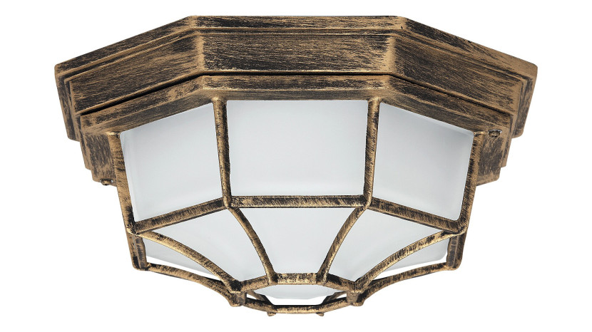 Lampa sufitowa zewnętrzna Milano złoto antyczne 1xE27x100W IP43 Rabalux 931216