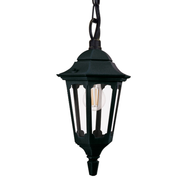 Lampa sufitowa zewnętrzna Parish czarna 1 x E27 x 60W IP44 Elstead 931275