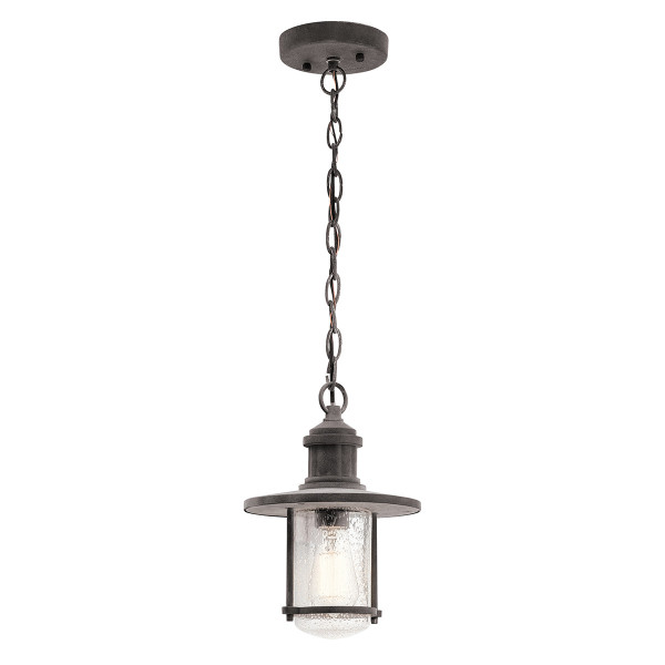 Lampa sufitowa zewnętrzna Riverwood postarzany cynk 1xE27x60W IP44 Kichler 930497