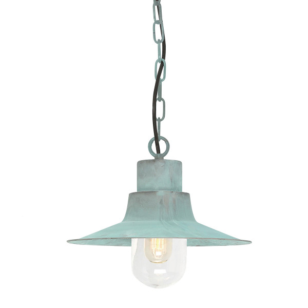 Lampa sufitowa zewnętrzna Sheldon grynszpan 1 x E27 x 60W IP44 Elstead 930492