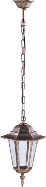 Lampa sufitowa zewnętrzna STANDARD czarny-złoto 1xE27x60W IP44 Kaja 1020124