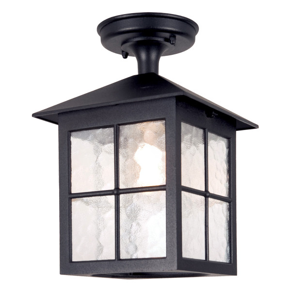 Lampa sufitowa zewnętrzna Winchester czarna 1 x E27 x 60W IP23 Elstead 931327