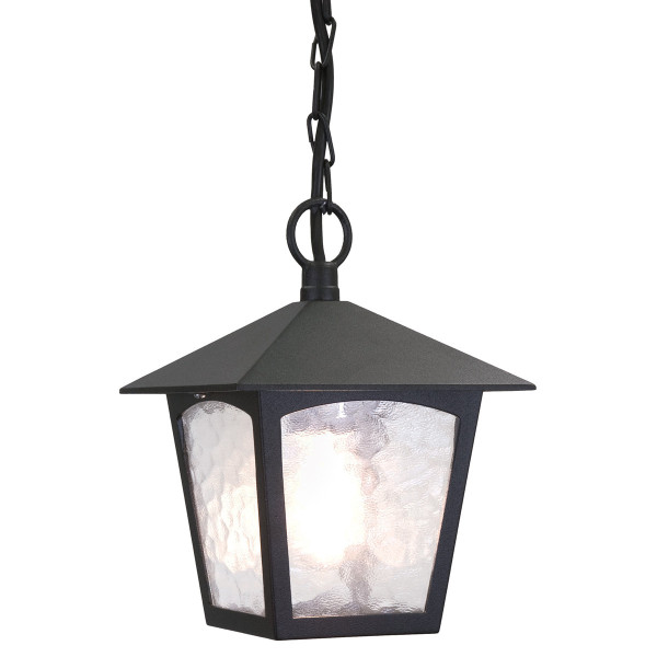 Lampa sufitowa zewnętrzna York czarno-przezroczysty 1xE27x60W IP23 Elstead 931248