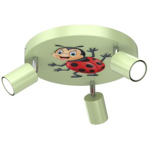 Lampa sufitowa zielono-czerwona-czarna Fun 3xGU10x8W Luminex 863578