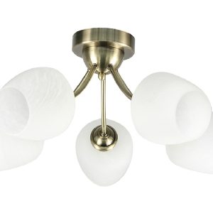 Lampa sufitowa Zina 5-punktowa metalowa złota 210720