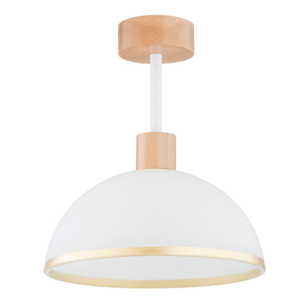 Lampa sufitowa ZINO jasne drewno-biała-złota 1xE27x15W IP20 Alfa 942538