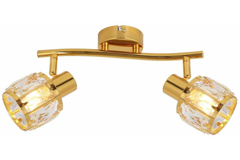 Lampa sufitowa złota Crownie 2xE14x40W wym: 16x29x8 cm Reality 864026