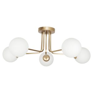 Lampa sufitowa złota do salonu EDYLIT retro 5xE14 COMO złoty 14-810 1047946