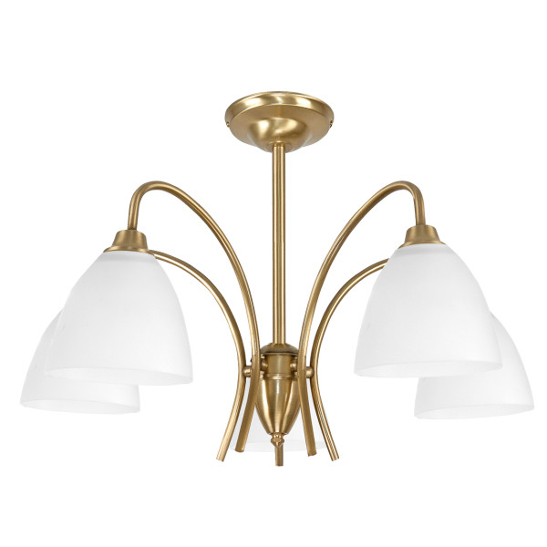 Lampa sufitowa złota do salonu klasyczna EDYLIT 5xE27 LISA 14-660 1048110