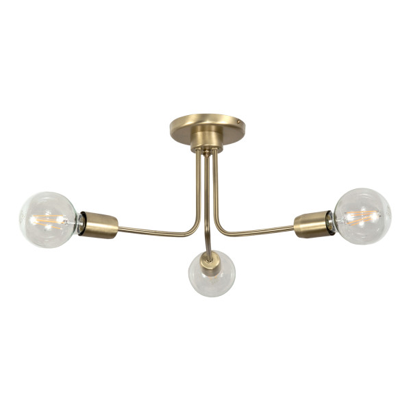 Lampa sufitowa złota EDYLIT loft 3xE27 FRIDA PATINA 11-722 1048129