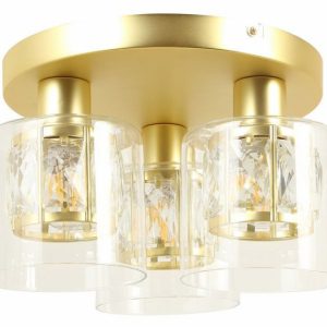 Lampa sufitowa złota Elmo 3xE14x40W wym: 17,5x25x25 cm Reality 860687 Lampa sufitowa złota Elmo 3xE14x40W wym: 17,5x25x25 cm Reality 860687