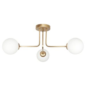 Lampa sufitowa złota kule białe do salonu EDYLIT 3xE14 COMO ZŁOTY 14-812 1047914 Lampa sufitowa złota kule białe do salonu EDYLIT 3xE14 COMO ZŁOTY 14-812 1047914