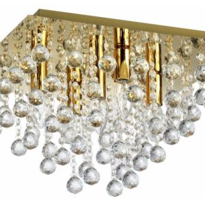 Lampa sufitowa złota Lancaster crystal 5xE14x40W wym: 27x42x42 cm Reality 859321 Lampa sufitowa złota Lancaster crystal 5xE14x40W wym: 27x42x42 cm Reality 859321