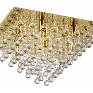 Lampa sufitowa złota Lancaster crystal 7xE14x40W wym: 31x56x56 cm Reality 860398 Lampa sufitowa złota Lancaster crystal 7xE14x40W wym: 31x56x56 cm Reality 860398