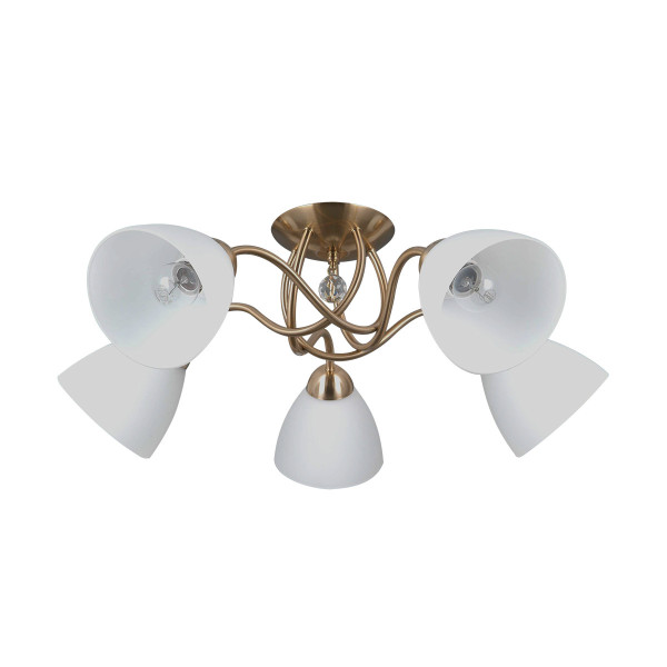 Lampa sufitowa złota LUGANO 5xE27x40W wym: 22x63x63 cm Italux 859312