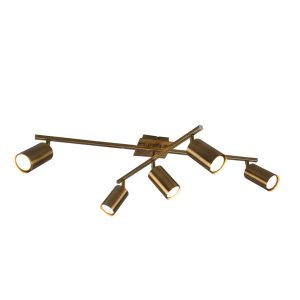Lampa sufitowa złota MARLEY 5xGU10x35W wym: 22,4×77,4×57,4 cm Trio 863774 Lampa sufitowa złota MARLEY 5xGU10x35W wym: 22,4×77,4×57,4 cm Trio 863774