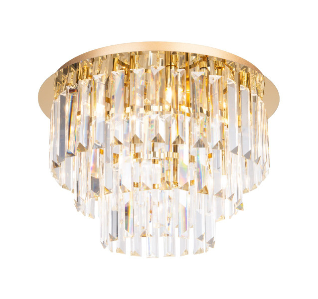 Lampa sufitowa złota MONACO 9xG9x15W wym: 28x42x42 cm Maxlight 821560