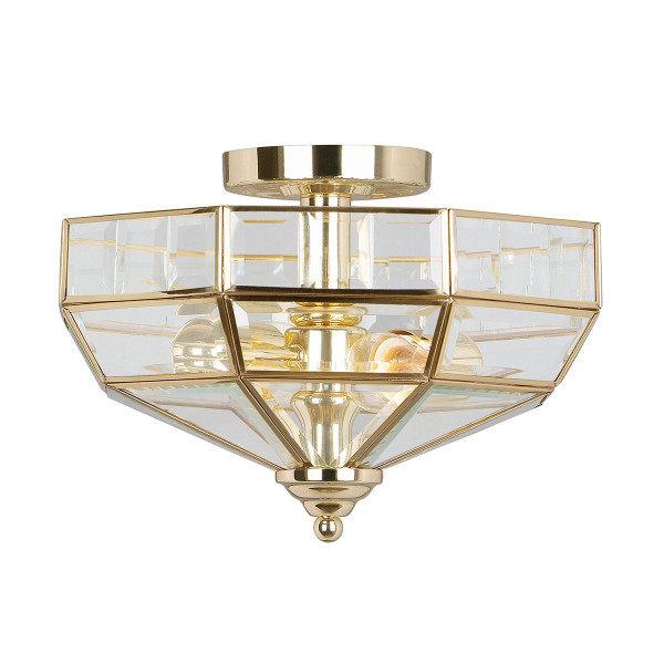Lampa sufitowa złota Old Park 2xE27x60W wym: 23x32x32 cm Elstead 821482