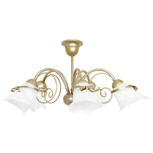 Lampa sufitowa złota patyna Kokarda 5xE14x15W wym: 34x58x58 cm Luminex 863979