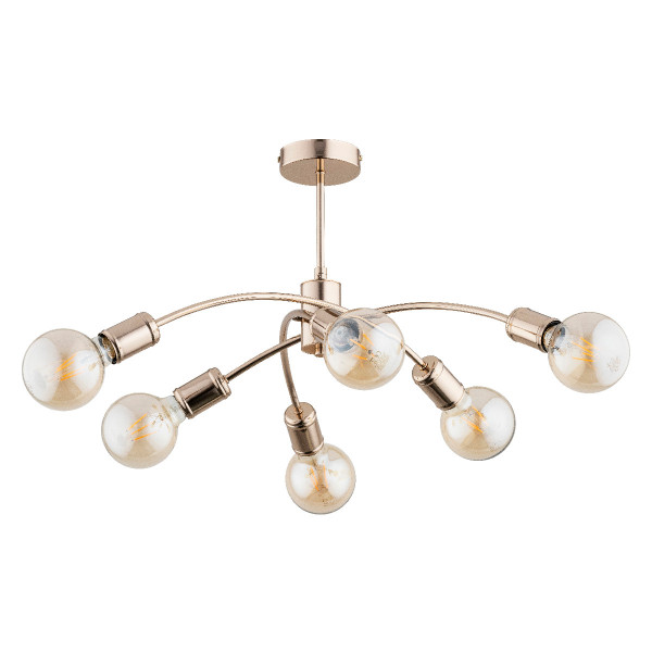 Lampa sufitowa złota RALPH 6xE27x15W wym: 31x54x54 cm Alfa 821477