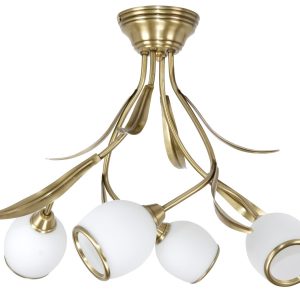 Lampa sufitowa złota retro EDYLIT 4xE14 MARKOS BIAŁY 151B 1048181 Lampa sufitowa złota retro EDYLIT 4xE14 MARKOS BIAŁY 151B 1048181