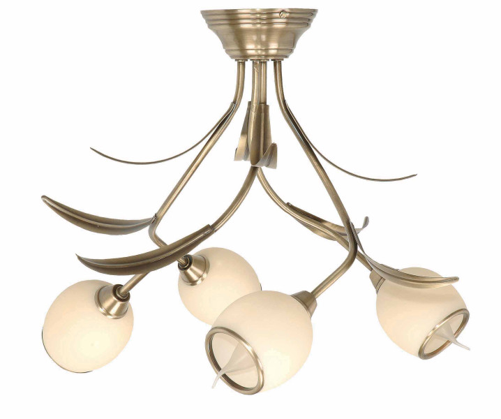 Lampa sufitowa złota vintage retro EDYLIT 4xE14 MARKOS ECRU 151P 1046668