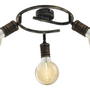Lampa sufitowa złoto antyczne Fidel 3xE27x25W wym: 15,5x33x33 cm Rabalux 860651 Lampa sufitowa złoto antyczne Fidel 3xE27x25W wym: 15,5x33x33 cm Rabalux 860651