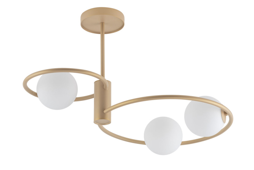 Lampa sufitowa złoto-biała Aqua 3xG9x12W wym: 37x64x40 cm Sigma Lighting 864124