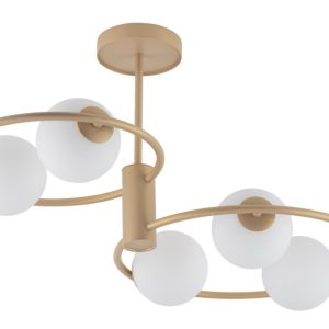 Lampa sufitowa złoto-biała Aqua 5xG9x12W wym: 37x70x40 cm Sigma Lighting 864062 Lampa sufitowa złoto-biała Aqua 5xG9x12W wym: 37x70x40 cm Sigma Lighting 864062