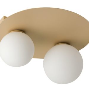 Lampa sufitowa złoto-biała Argon 2xG9x12W wym: 19x33x33 cm Sigma Lighting 864140 Lampa sufitowa złoto-biała Argon 2xG9x12W wym: 19x33x33 cm Sigma Lighting 864140