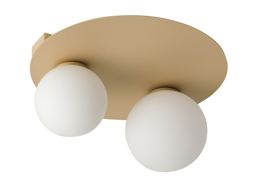 Lampa sufitowa złoto-biała Argon 2xG9x12W wym: 19x33x33 cm Sigma Lighting 864140