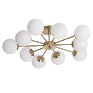 Lampa sufitowa złoto-biała Elegante 10xG9x12W wym: 20x71x71 cm Abruzzo 859276 Lampa sufitowa złoto-biała Elegante 10xG9x12W wym: 20x71x71 cm Abruzzo 859276