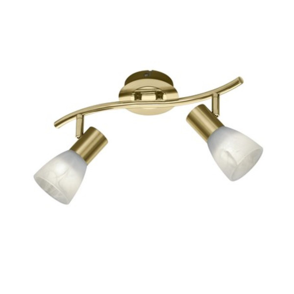 Lampa sufitowa złoto-biała LEVISTO 2xE14x40W wym: 19x33x10 cm Trio 864396