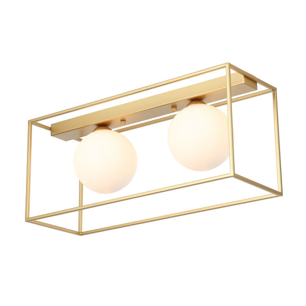Lampa sufitowa złoto-biała MEDIAMO 2xG9x25W wym: 20x46,4x16 cm Italux 859446