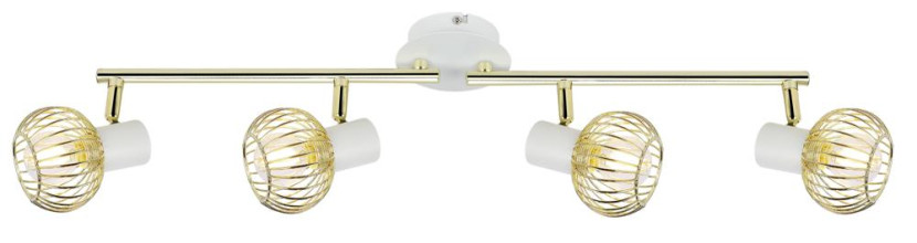 Lampa sufitowa złoto-biała OSLO 4xE14x40W wym: 15x60x8 cm Candellux 924377