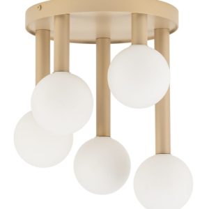 Lampa sufitowa złoto-biała Perla 5xG9x12W wym: 34x25x31 cm Sigma Lighting 821517 Lampa sufitowa złoto-biała Perla 5xG9x12W wym: 34x25x31 cm Sigma Lighting 821517