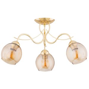 Lampa sufitowa złoto-bursztynowy NARIA 3xE27x15W wym: 33x58x58 cm Alfa 860671 Lampa sufitowa złoto-bursztynowy NARIA 3xE27x15W wym: 33x58x58 cm Alfa 860671