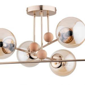 Lampa sufitowa złoto-bursztynowy OPTY 6xE14x40W wym: 37x71x71 cm Alfa 860447 Lampa sufitowa złoto-bursztynowy OPTY 6xE14x40W wym: 37x71x71 cm Alfa 860447
