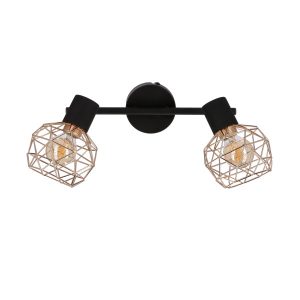 Lampa sufitowa złoto-czarna ACROBAT 2xE14x40W wym: 17x40x11 cm Candellux 924355 Lampa sufitowa złoto-czarna ACROBAT 2xE14x40W wym: 17x40x11 cm Candellux 924355