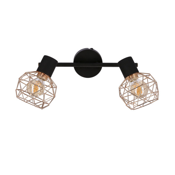 Lampa sufitowa złoto-czarna ACROBAT 2xE14x40W wym: 17x40x11 cm Candellux 924355