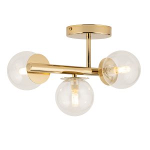 Lampa sufitowa złoto-przezroczysty AVOLA 3xG9x12W wym: 23x30x24 cm Sigma 863684 Lampa sufitowa złoto-przezroczysty AVOLA 3xG9x12W wym: 23x30x24 cm Sigma 863684