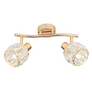 Lampa sufitowa złoto-przezroczysty DUBAI 2xE14x40W Candellux 864029 Lampa sufitowa złoto-przezroczysty DUBAI 2xE14x40W Candellux 864029