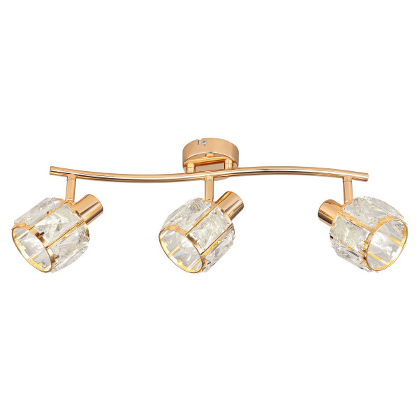 Lampa sufitowa złoto-przezroczysty DUBAI 3xE14x40W Candellux 864104