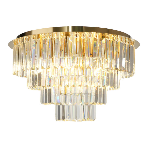 Lampa sufitowa złoto-przezroczysty MILANO 9xE14x40W Milagro 860364