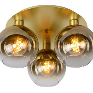 Lampa sufitowa złoty matowy MARIUS 3xE27x60W wym: 24,5x50x50 cm Lucide 859310 Lampa sufitowa złoty matowy MARIUS 3xE27x60W wym: 24,5x50x50 cm Lucide 859310