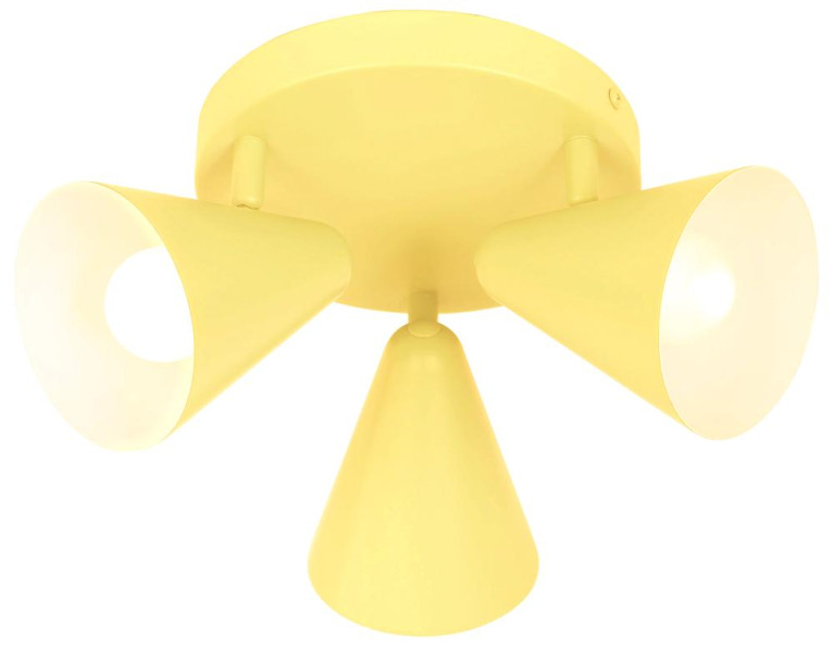 Lampa sufitowa żółta AMOR 3xE14x40W wym: 16x34x34 cm Candellux 924374