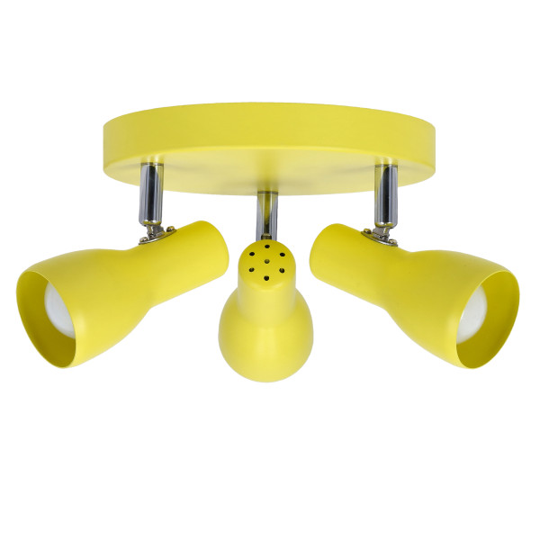 Lampa sufitowa żółta PICARDO 3xE14x40W wym: 15x29x29 cm Candellux 924319