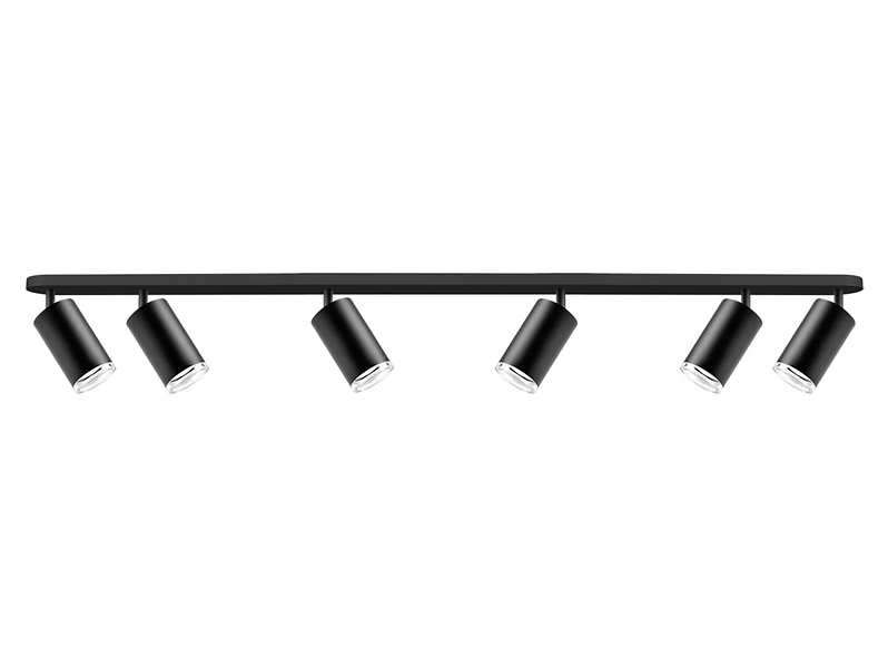 Lampa sufitowo-ścienna Turyn 6-punktowy spot aluminiowy czarny 205179