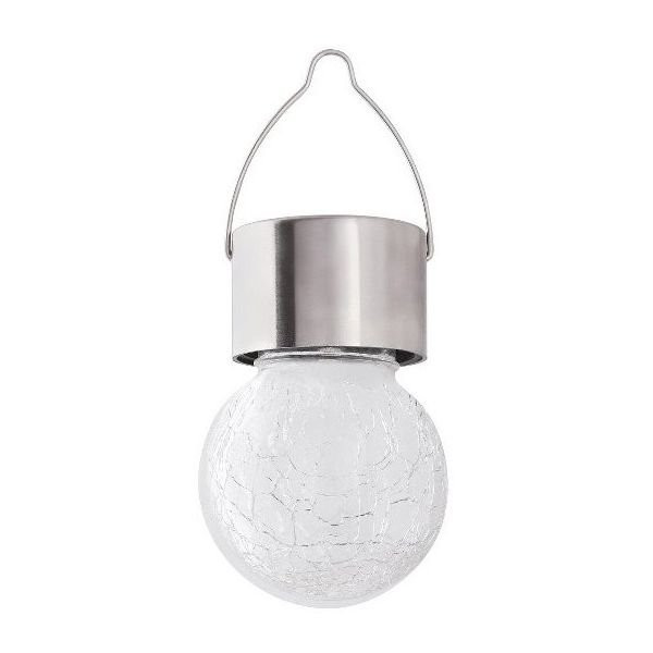 Lampa tarasowa dekoracyjna solarna LED 0.06W Yola chrom satyna 7850 Rabalux 962592