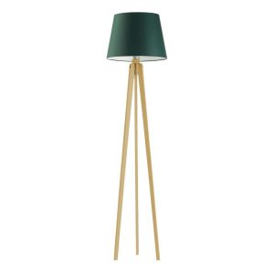 Lampa trójnóg drewniana CURACAO Dąb/ Zieleń Butelkowa 922366